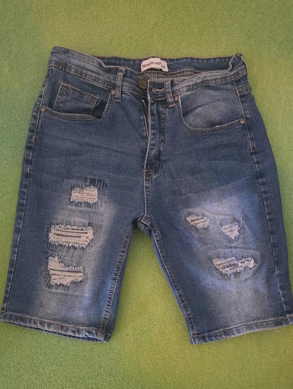 (29) Refinery Republic Distressed Denim Shorts